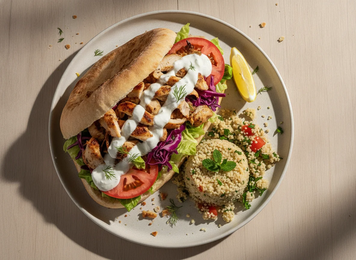 Hähnchen-Döner im Fladenbrot photo