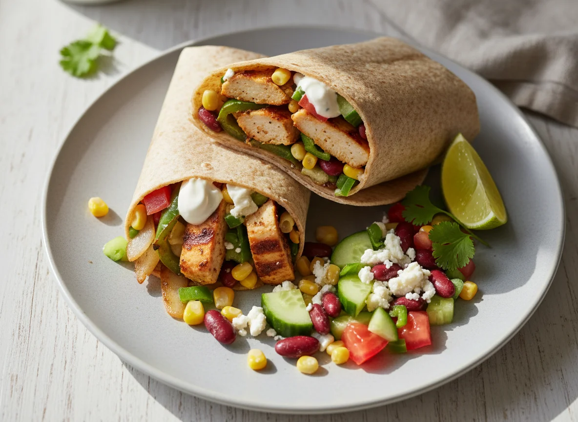 Hähnchen-Fajita-Wrap photo