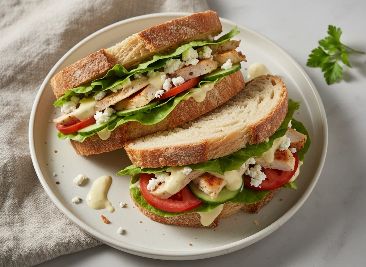 Hähnchen-Feta-Sandwich photo