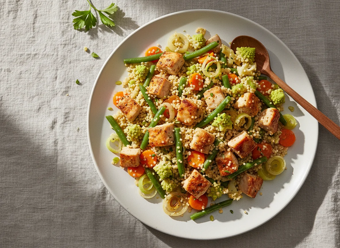 Hähnchen-Gemüse-Couscous photo