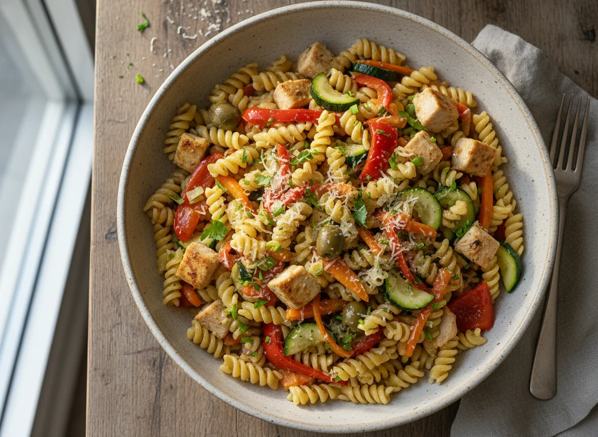 Hähnchen-Gemüse-Pasta photo