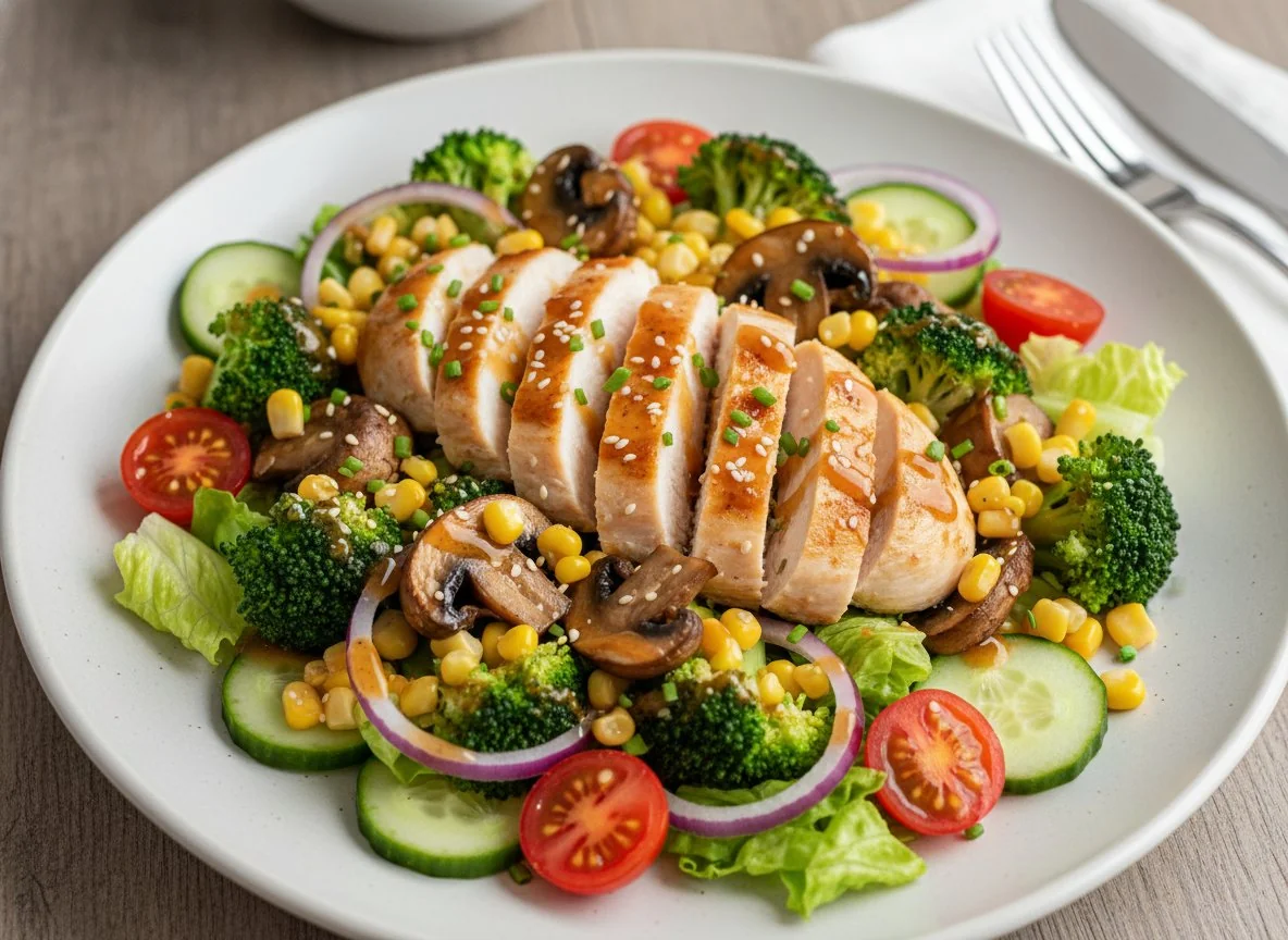 Hähnchen-Gemüse-Salat photo