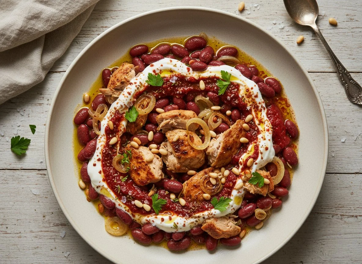 Hähnchengericht mit Kidneybohnen photo