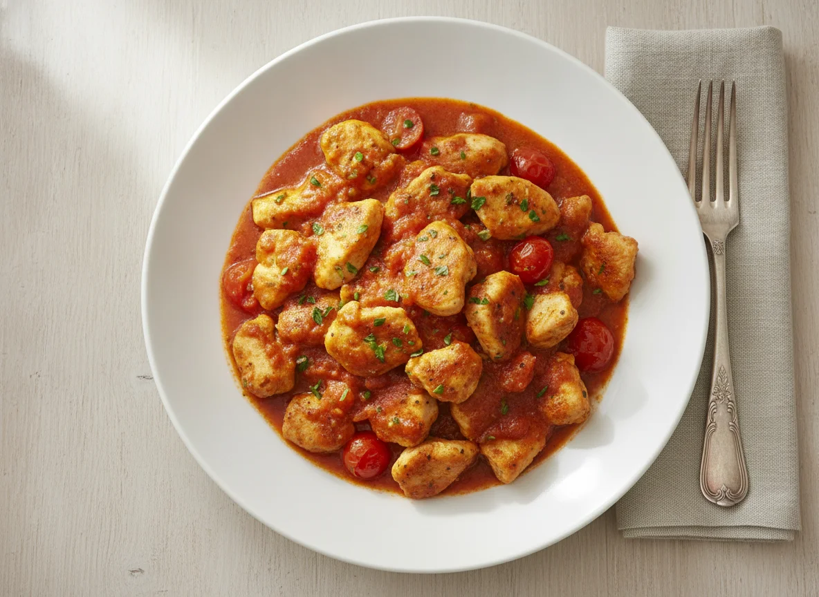 Hähnchengeschnetzeltes in Tomatensauce photo