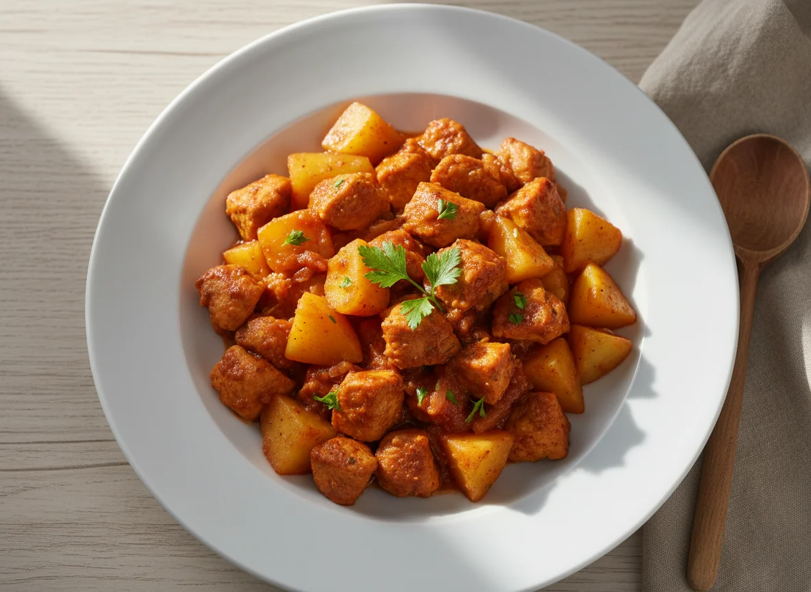 Hähnchen-Gulasch mit Kartoffeln photo