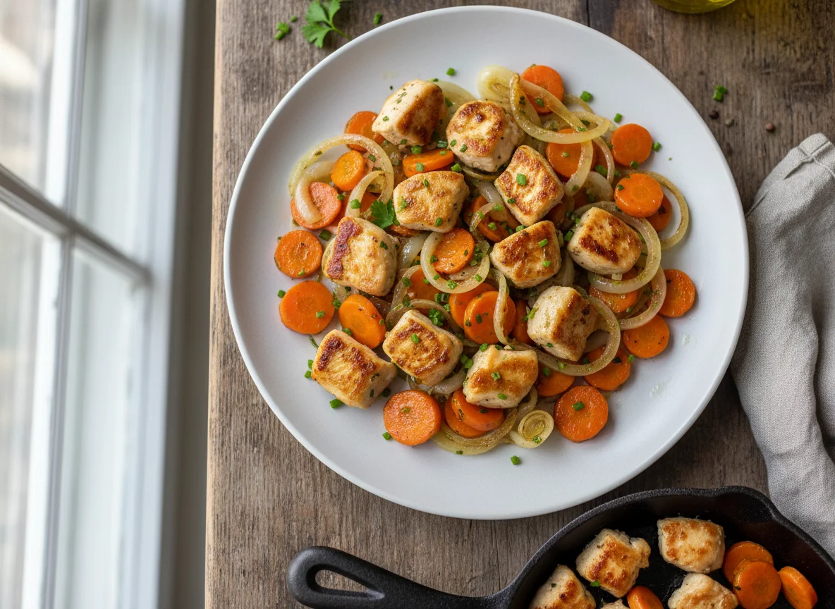 Hähnchen-Karotten-Pfanne photo