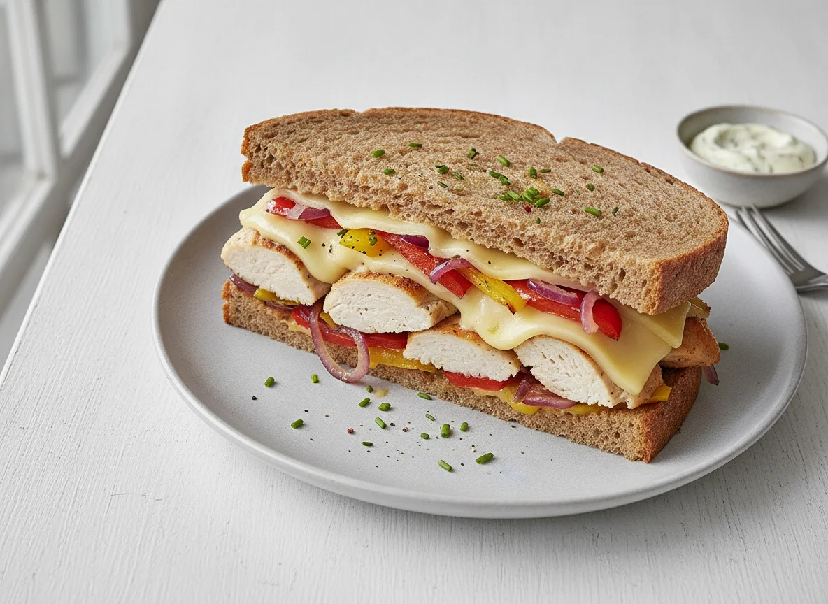 Hähnchen-Käse-Sandwich photo