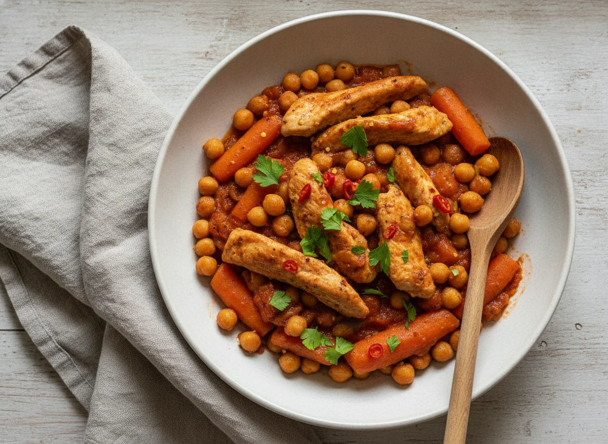 Hähnchen-Kichererbsen-Pfanne photo