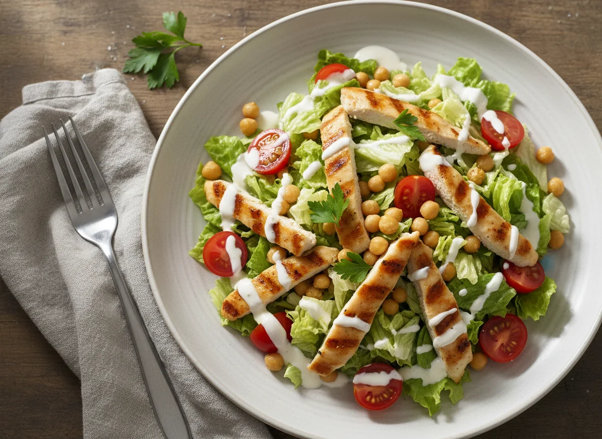 Hähnchen-Kichererbsen-Salat photo