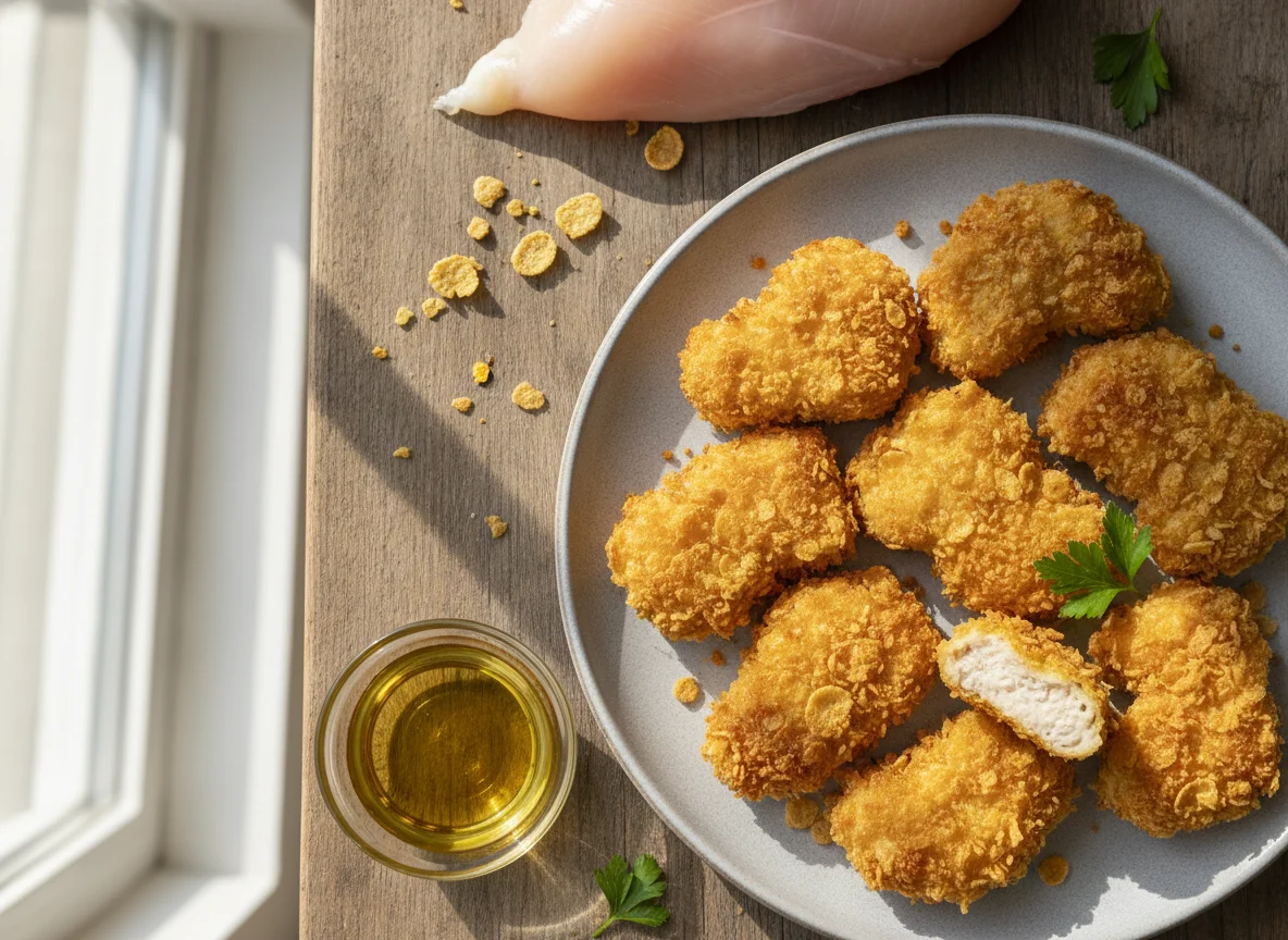 Hähnchen-Nuggets in Cornflakes-Panade photo