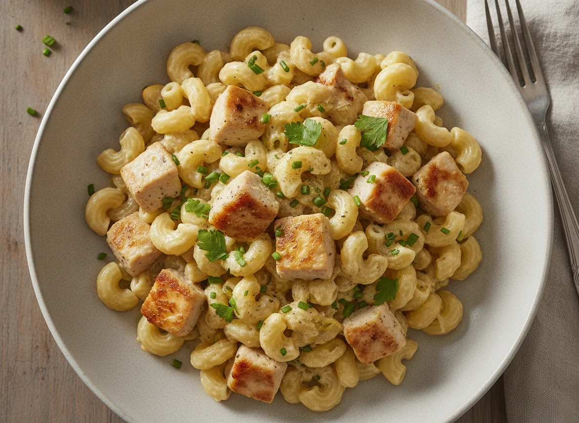 Hähnchen-Pasta mit Sahnesauce photo