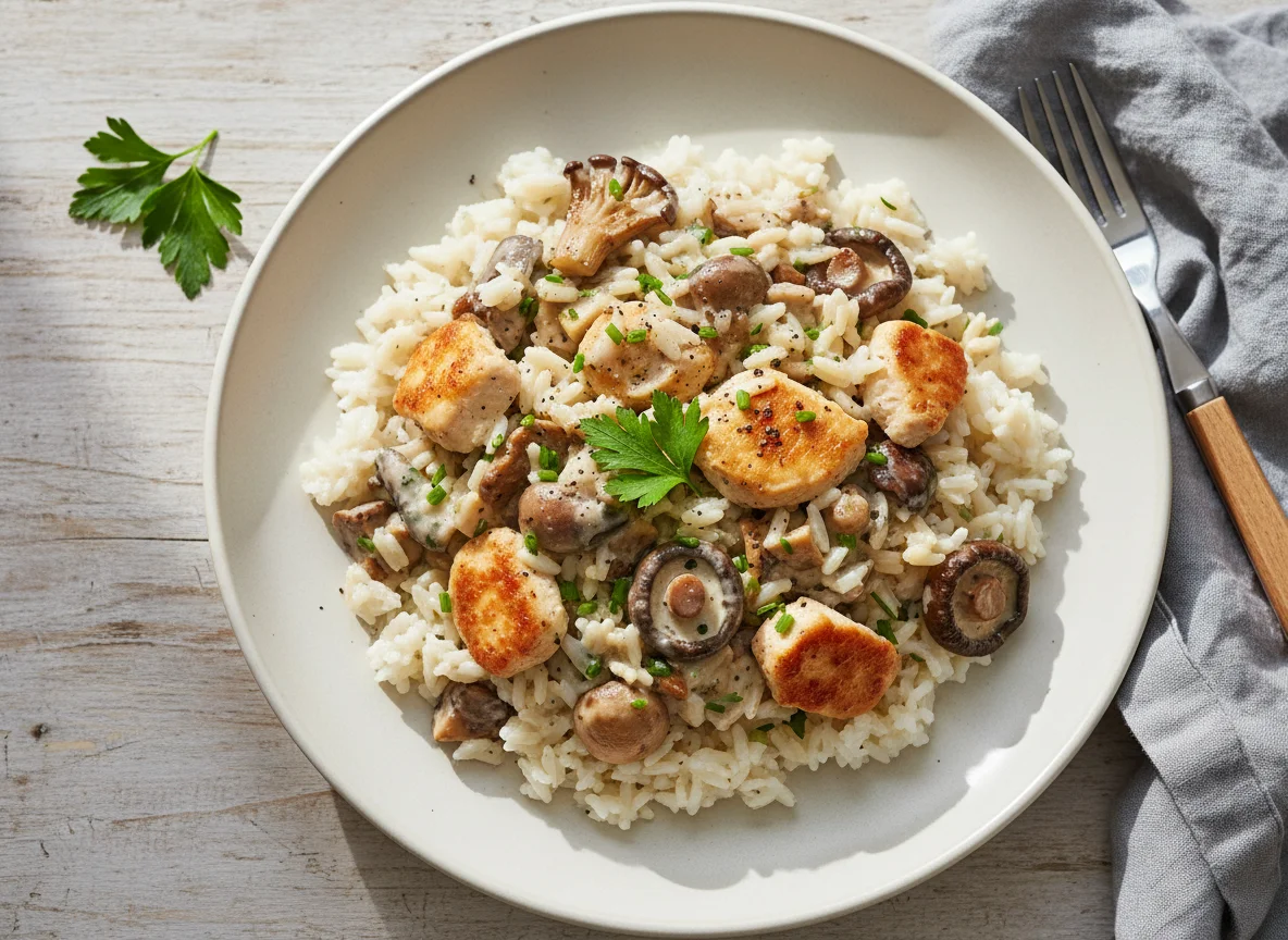 Hähnchen-Pilz-Reis photo