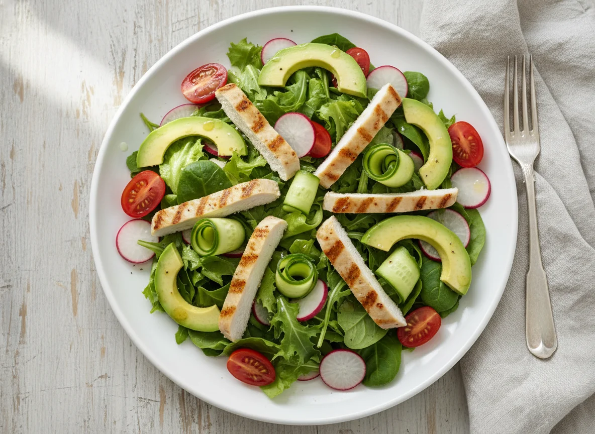 Hähnchensalat mit Avocado photo
