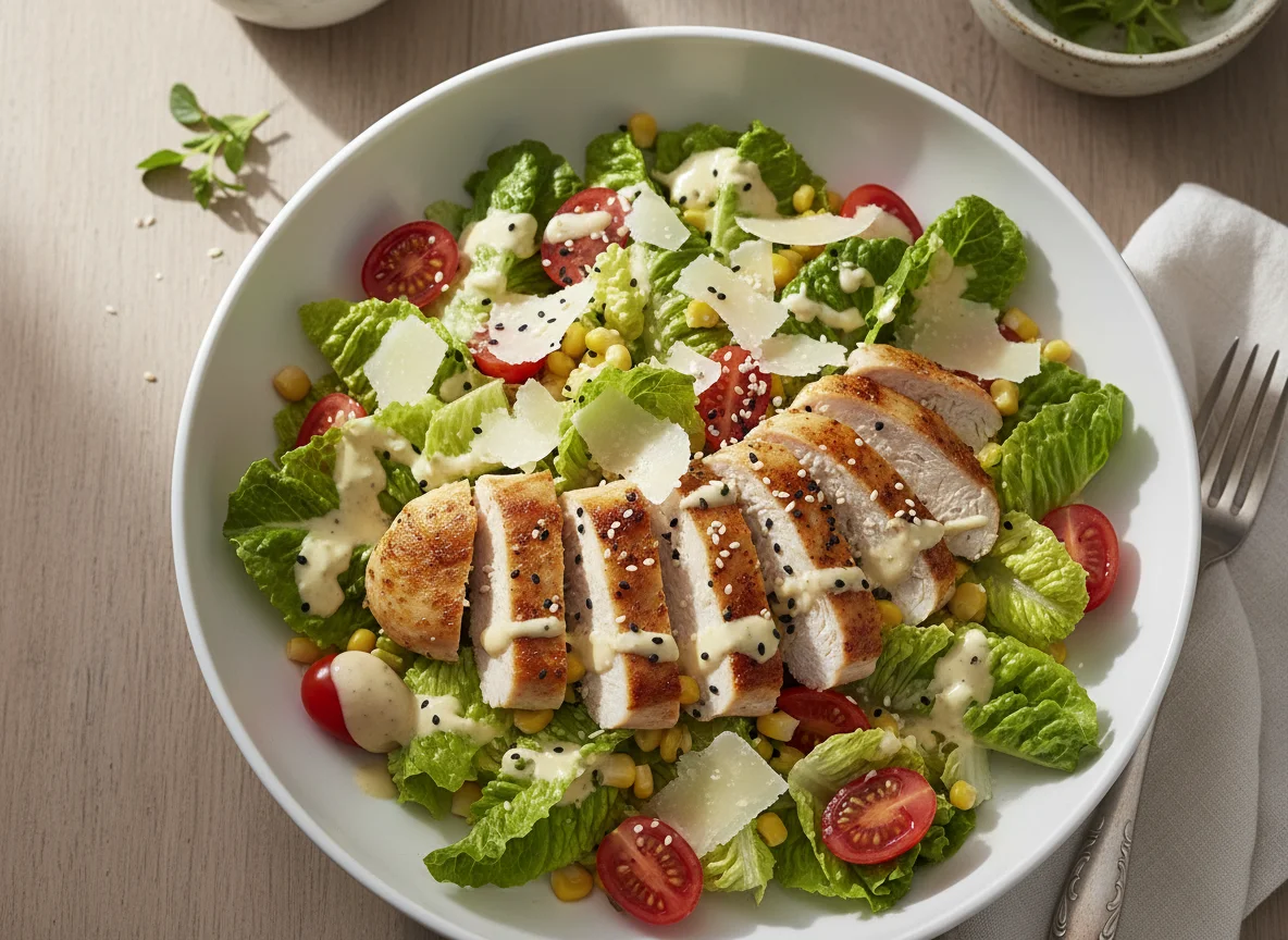 Hähnchensalat mit Caesar-Dressing photo
