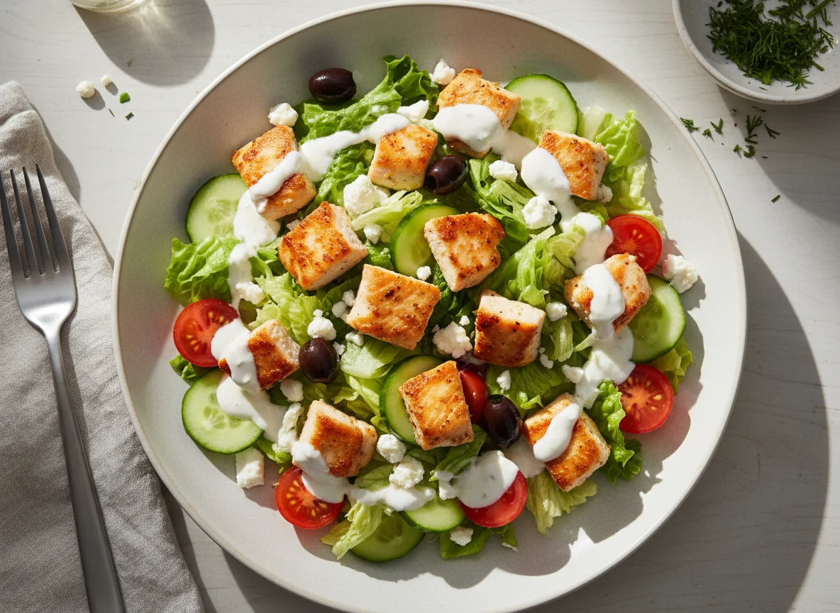 Hähnchensalat mit cremigem Dressing photo