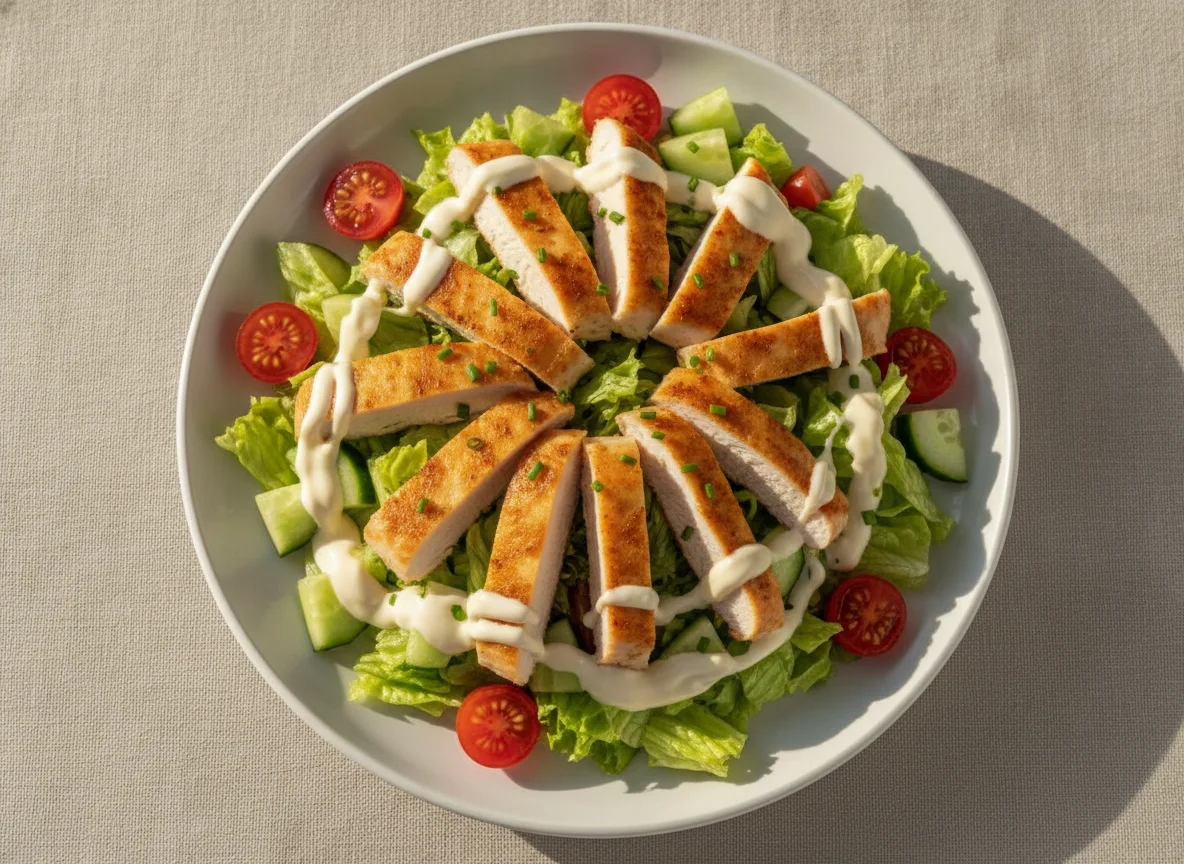 Hähnchen-Salat mit cremiger Sauce photo