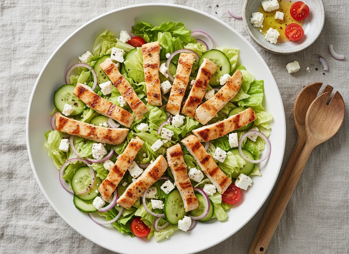 Hähnchensalat mit Feta photo
