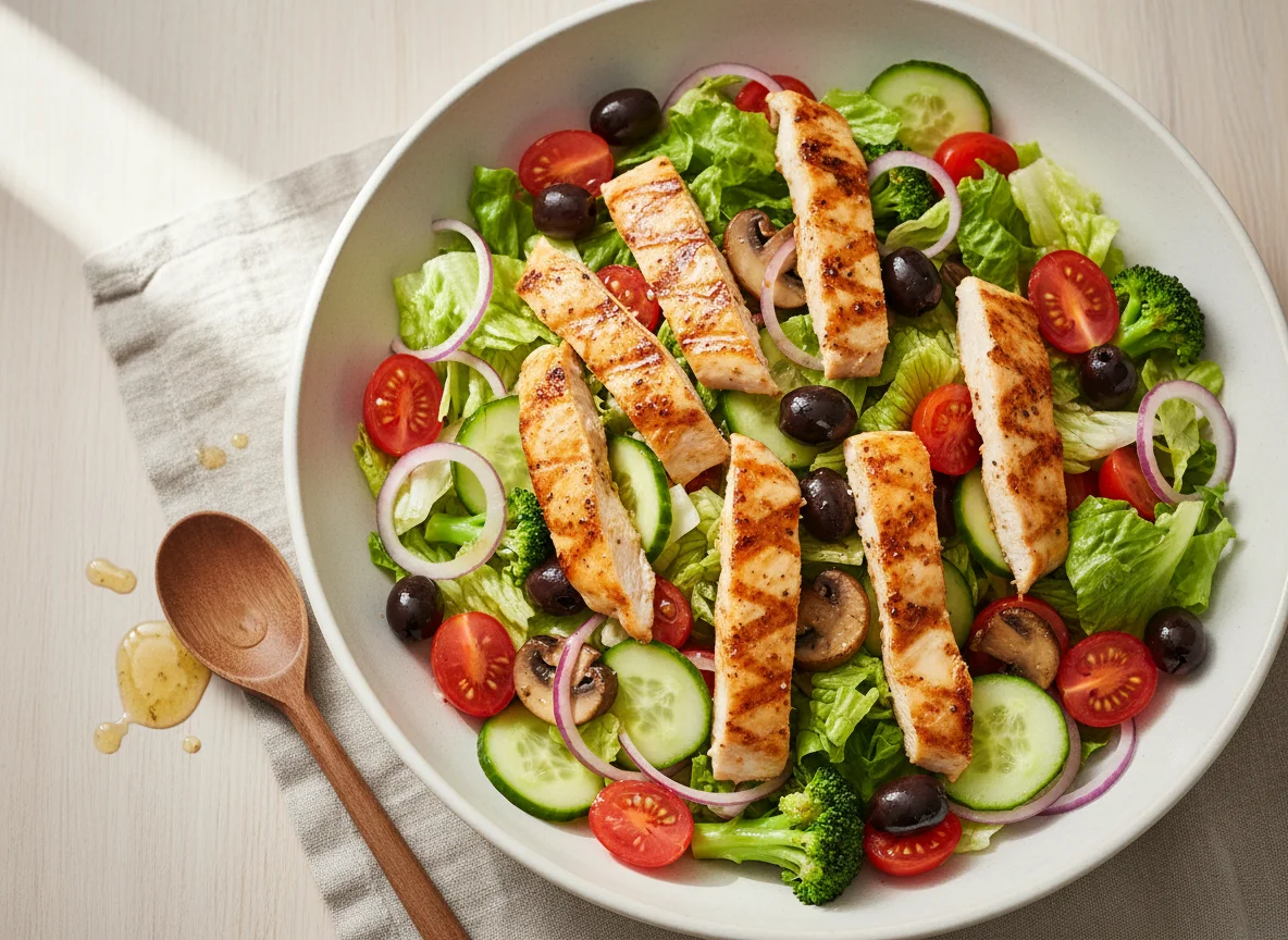 Hähnchensalat mit Gemüse photo