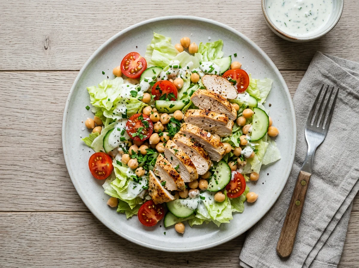 Hähnchensalat mit Kichererbsen photo