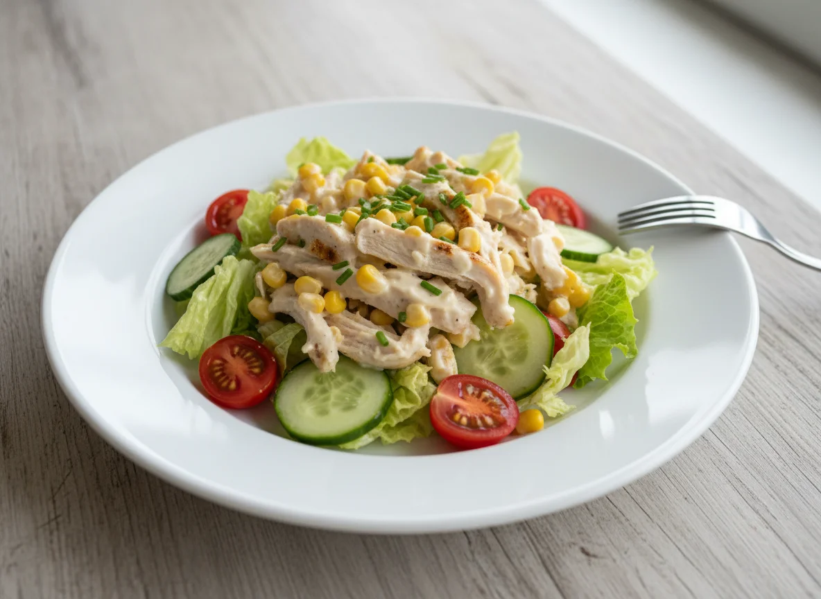 Hähnchensalat mit Mayonnaise-Dressing photo