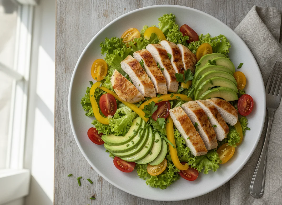 Hähnchen-Salat mit Paprika photo