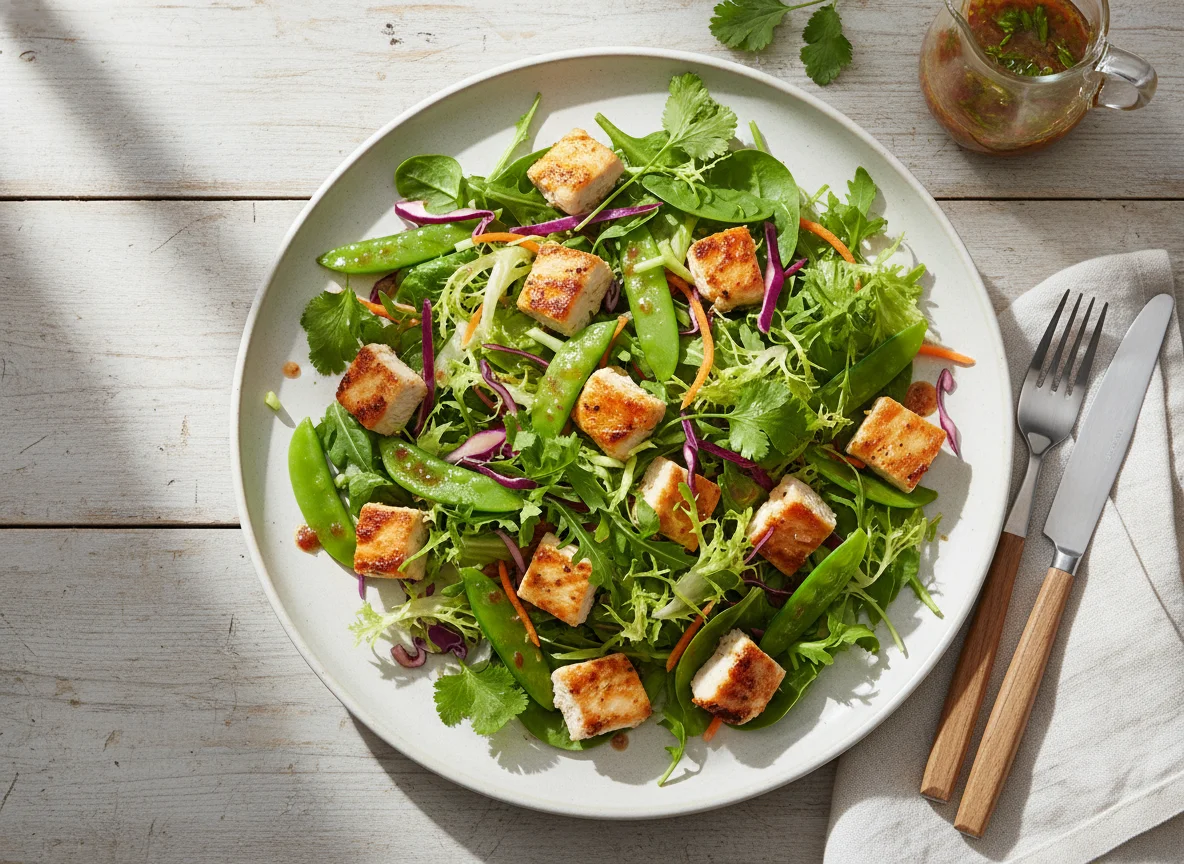 Hähnchensalat mit Zuckerschoten photo