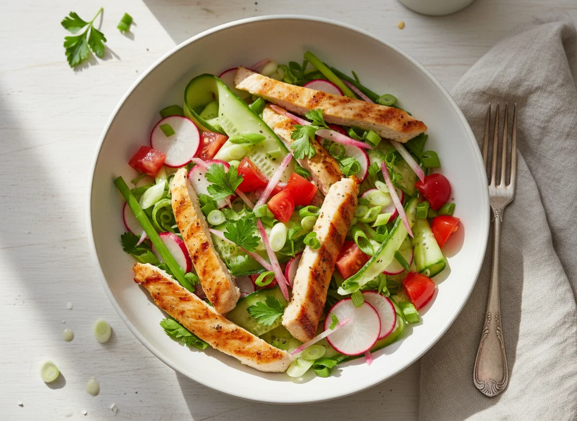 Hähnchen-Salat-Bowl photo