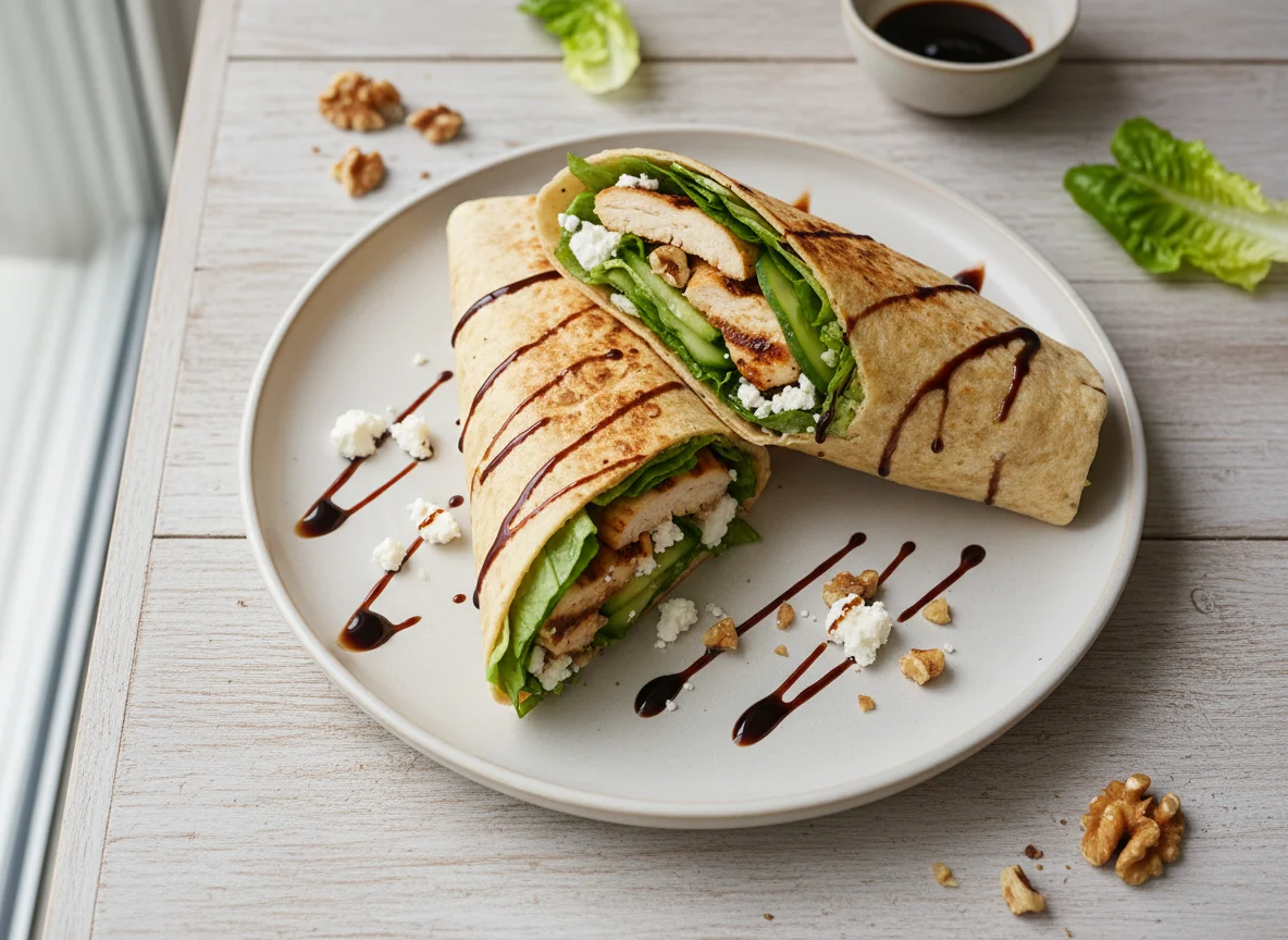 Hähnchen-Salat-Wrap mit Balsamico photo