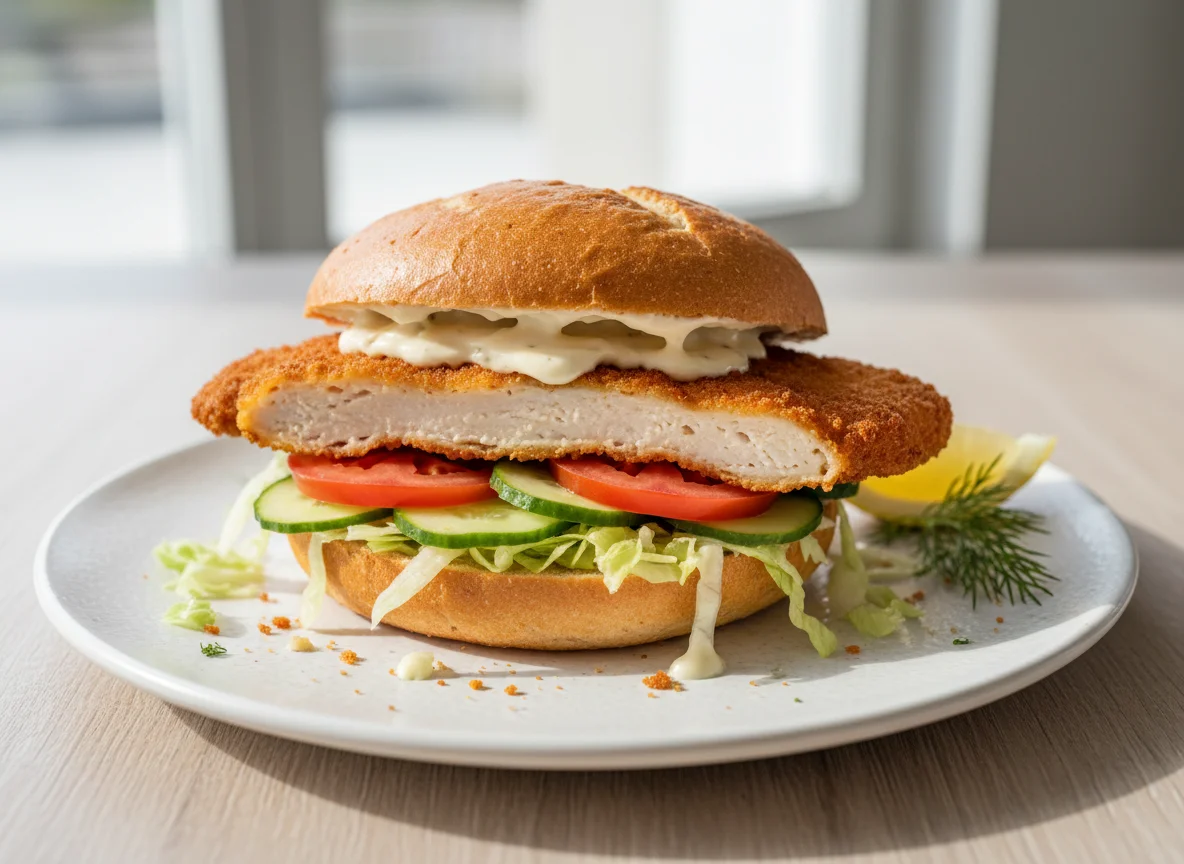 Hähnchenschnitzelbrötchen photo