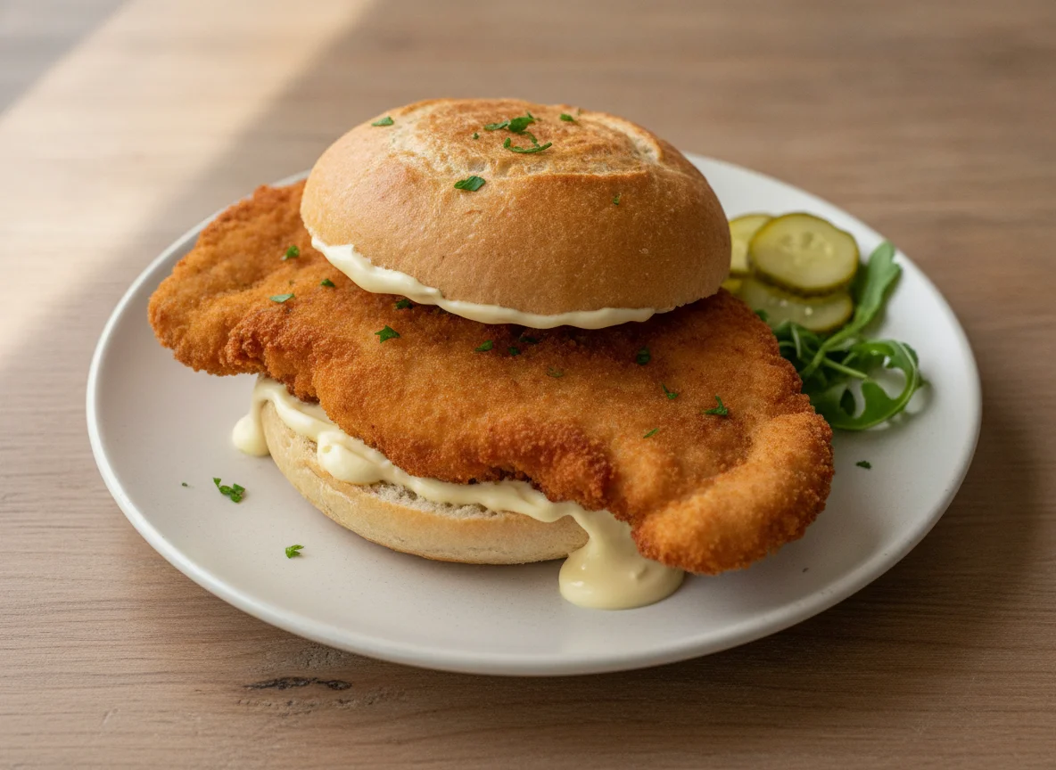 Hähnchen-Schnitzel-Sandwich photo