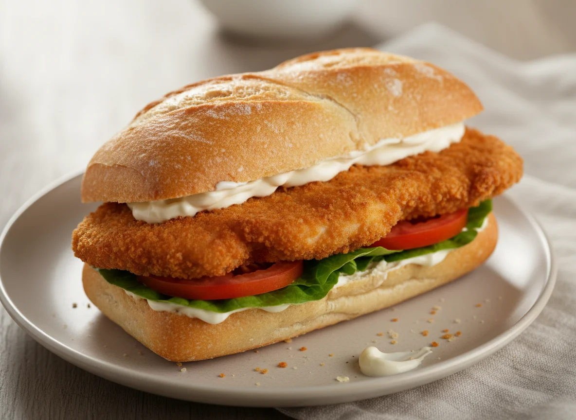 Hähnchenschnitzel-Sandwich photo