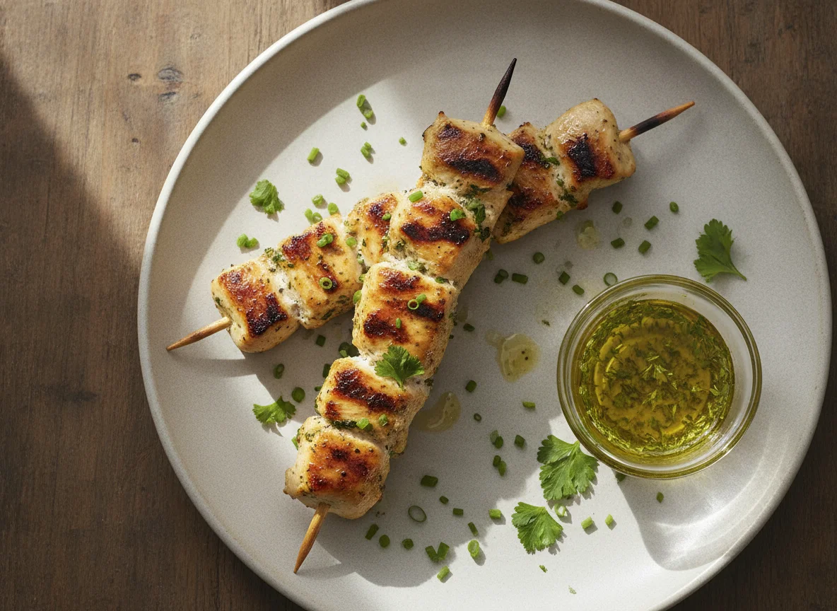 Hähnchenspieße mit Kräutermarinade photo
