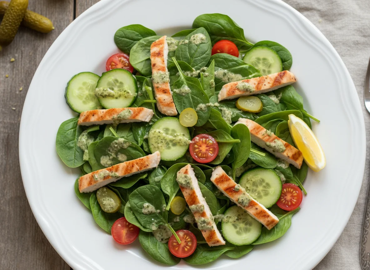 Hähnchen-Spinat-Salat photo