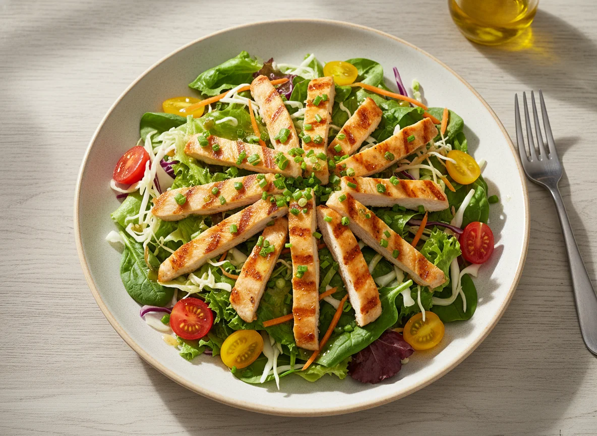 Hähnchenstreifen-Salat photo