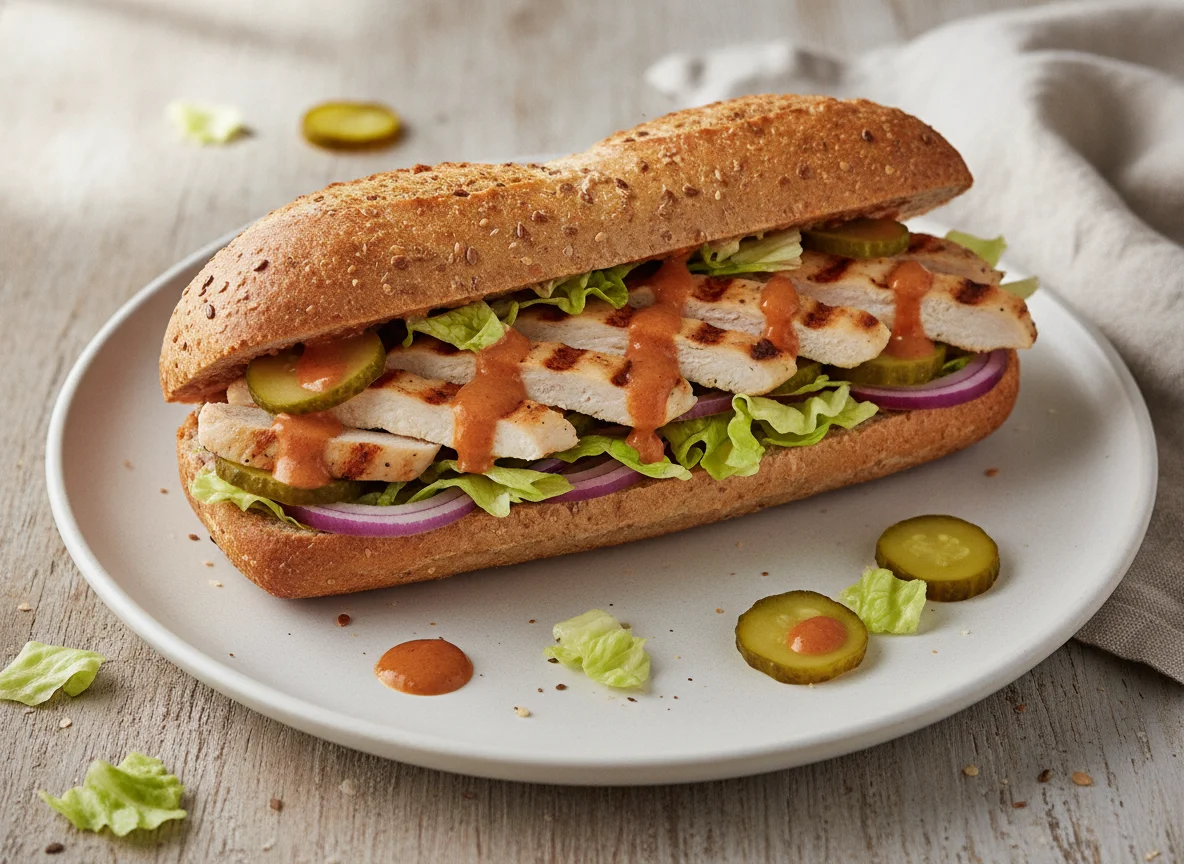 Hähnchen-Sub-Sandwich photo