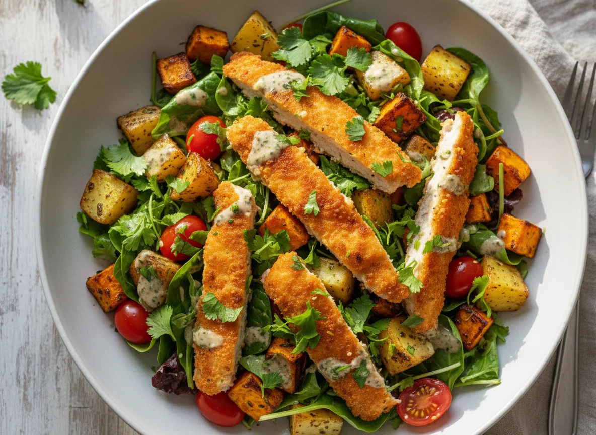 Hähnchen-Süßkartoffel-Salat photo