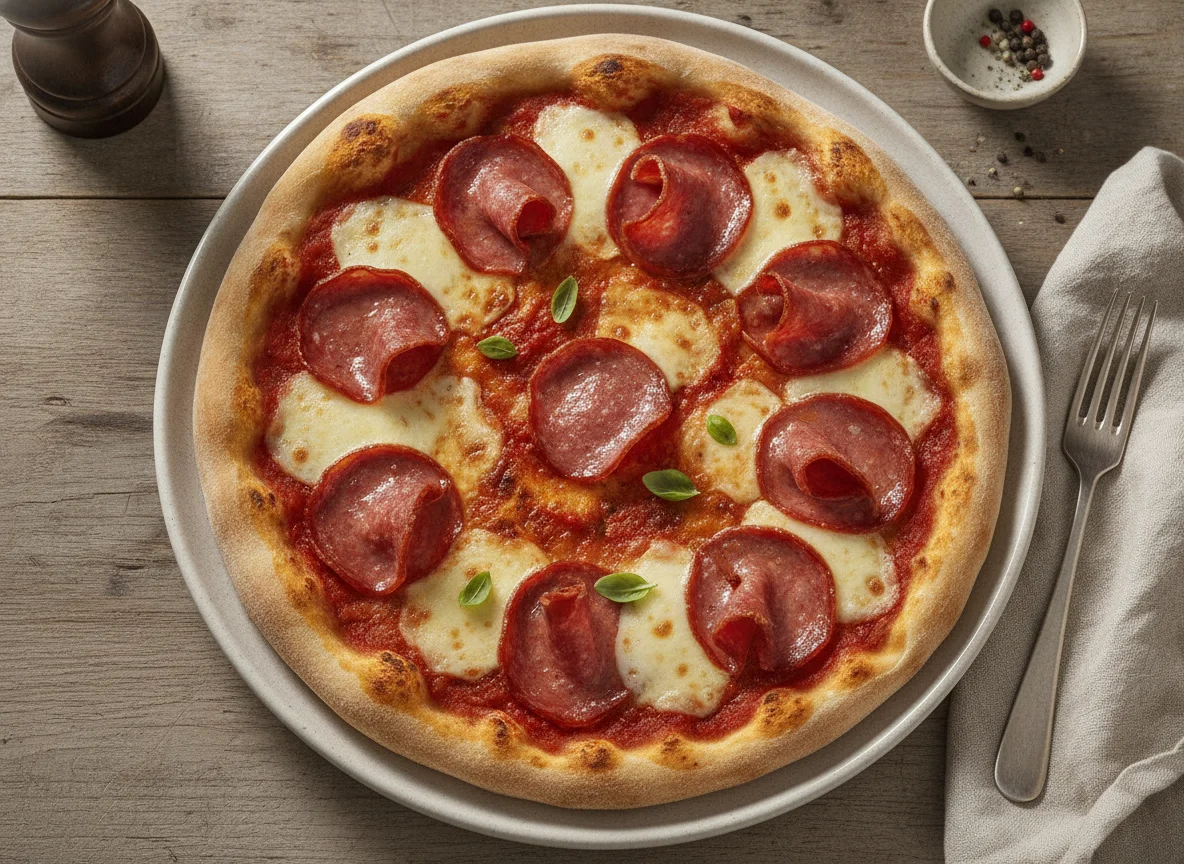 Halbe Pizza Salami photo