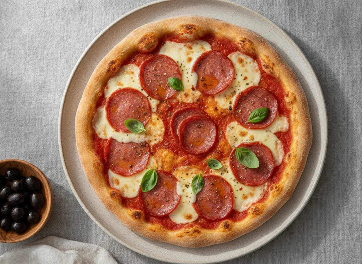 Halbe Salami-Pizza photo