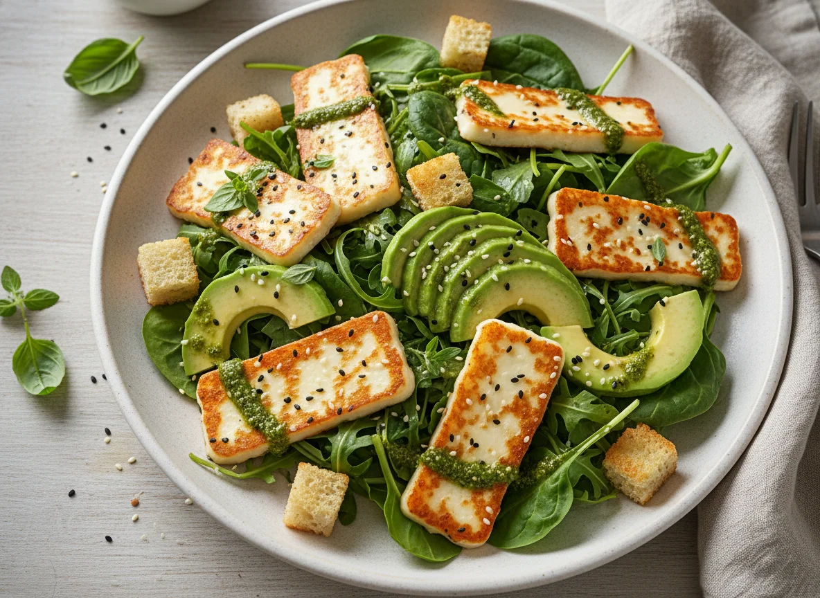 Halloumi-Avocado-Salat photo