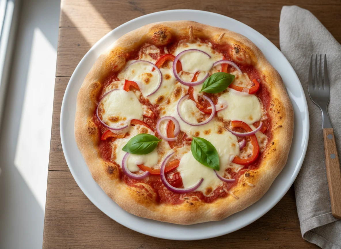 Hausgemachte Pizza mit Gemüse photo