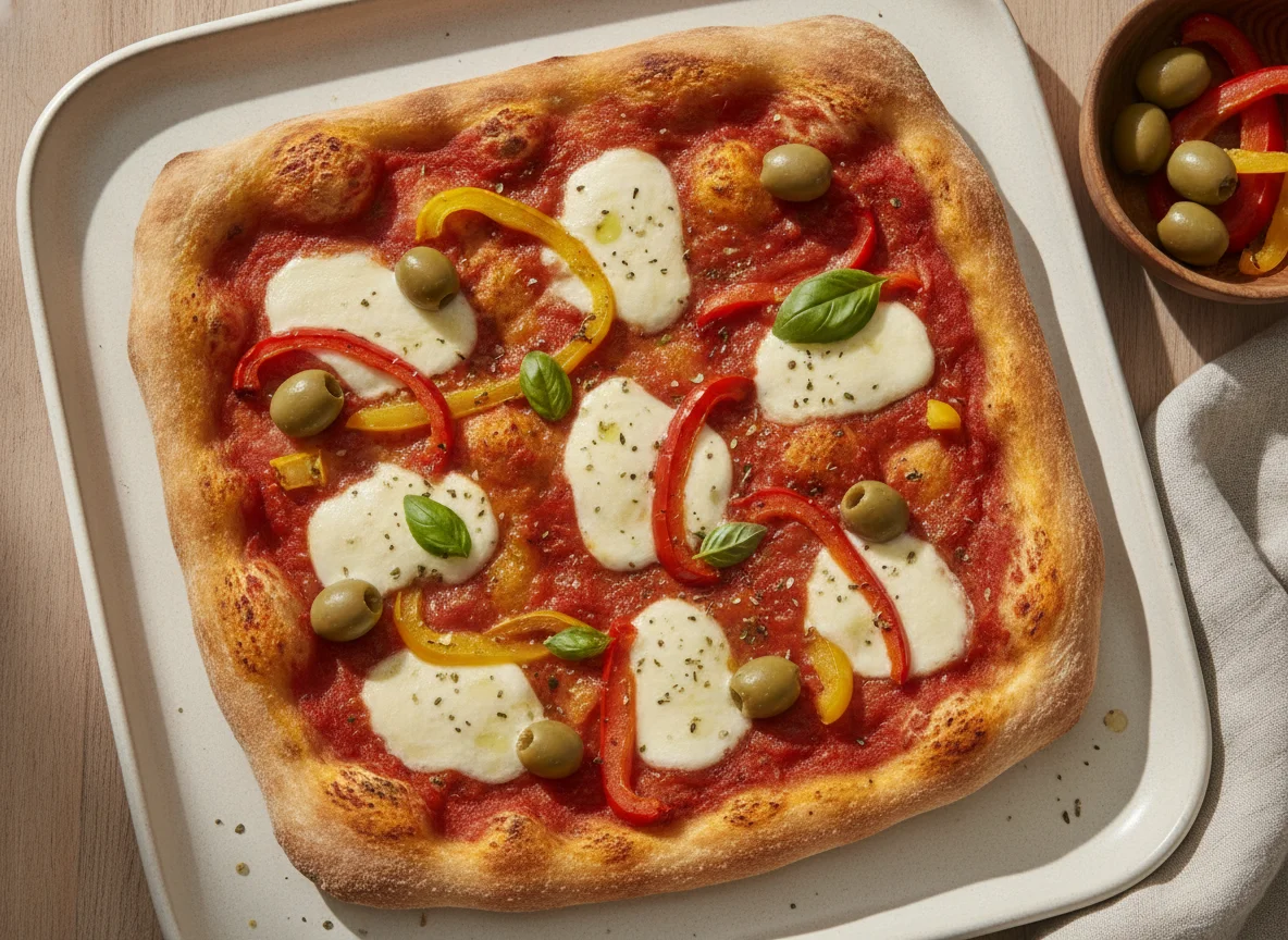 Hausgemachte Pizza Schnitte photo
