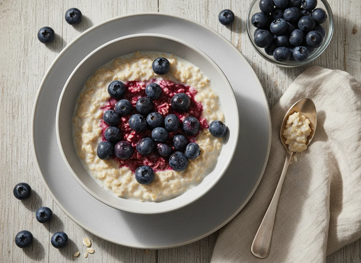 Heidelbeer-Haferbrei photo