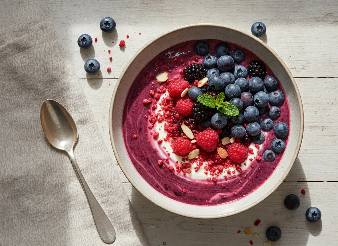 Heidelbeer-Smoothie-Bowl photo