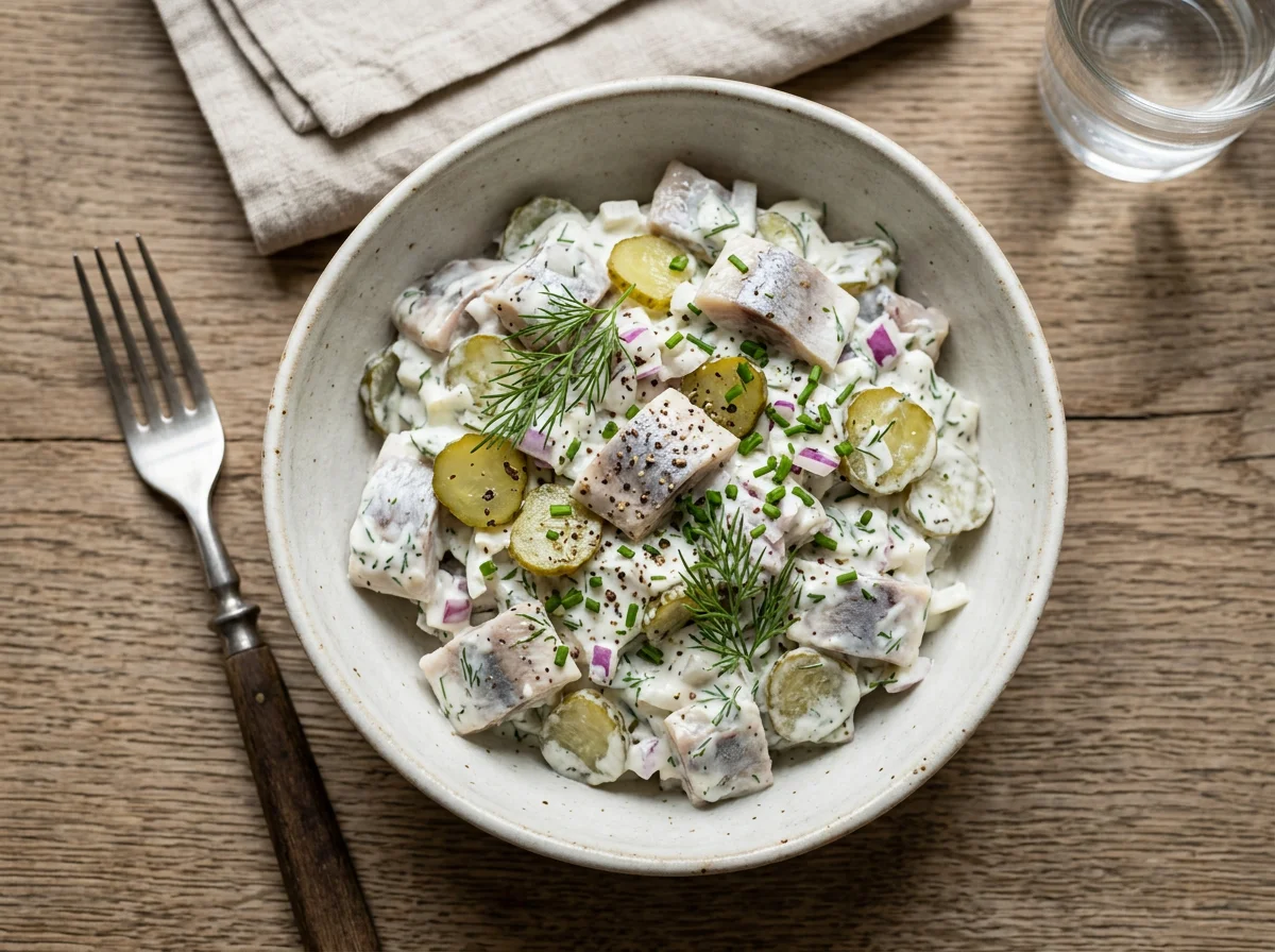 Heringssalat mit Gurken photo