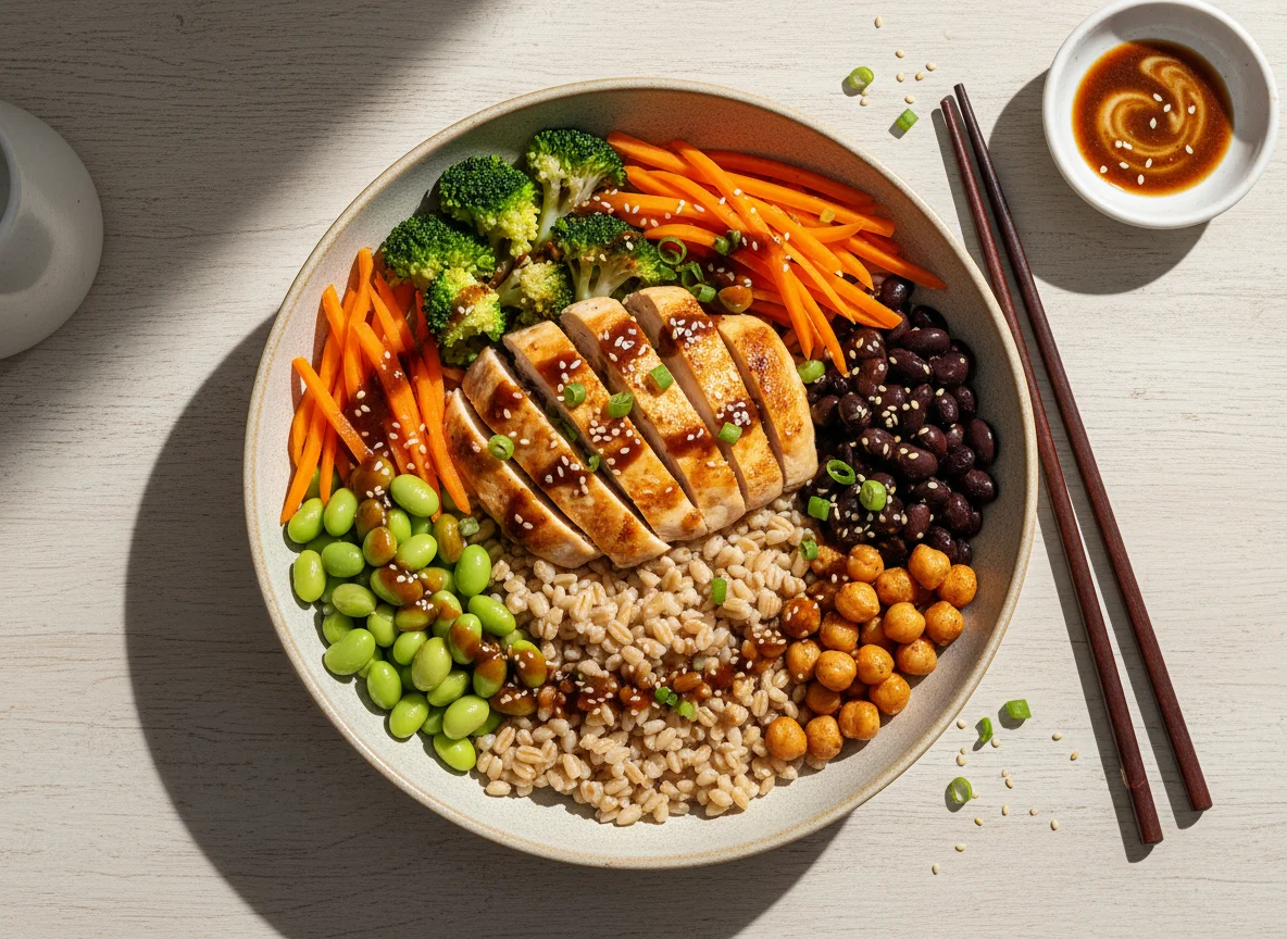 High Protein Bowl nach asiatischer Art photo