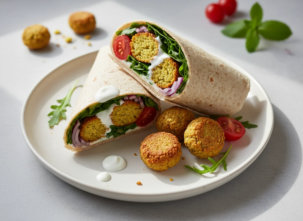 High Protein Wrap mit Falafel photo
