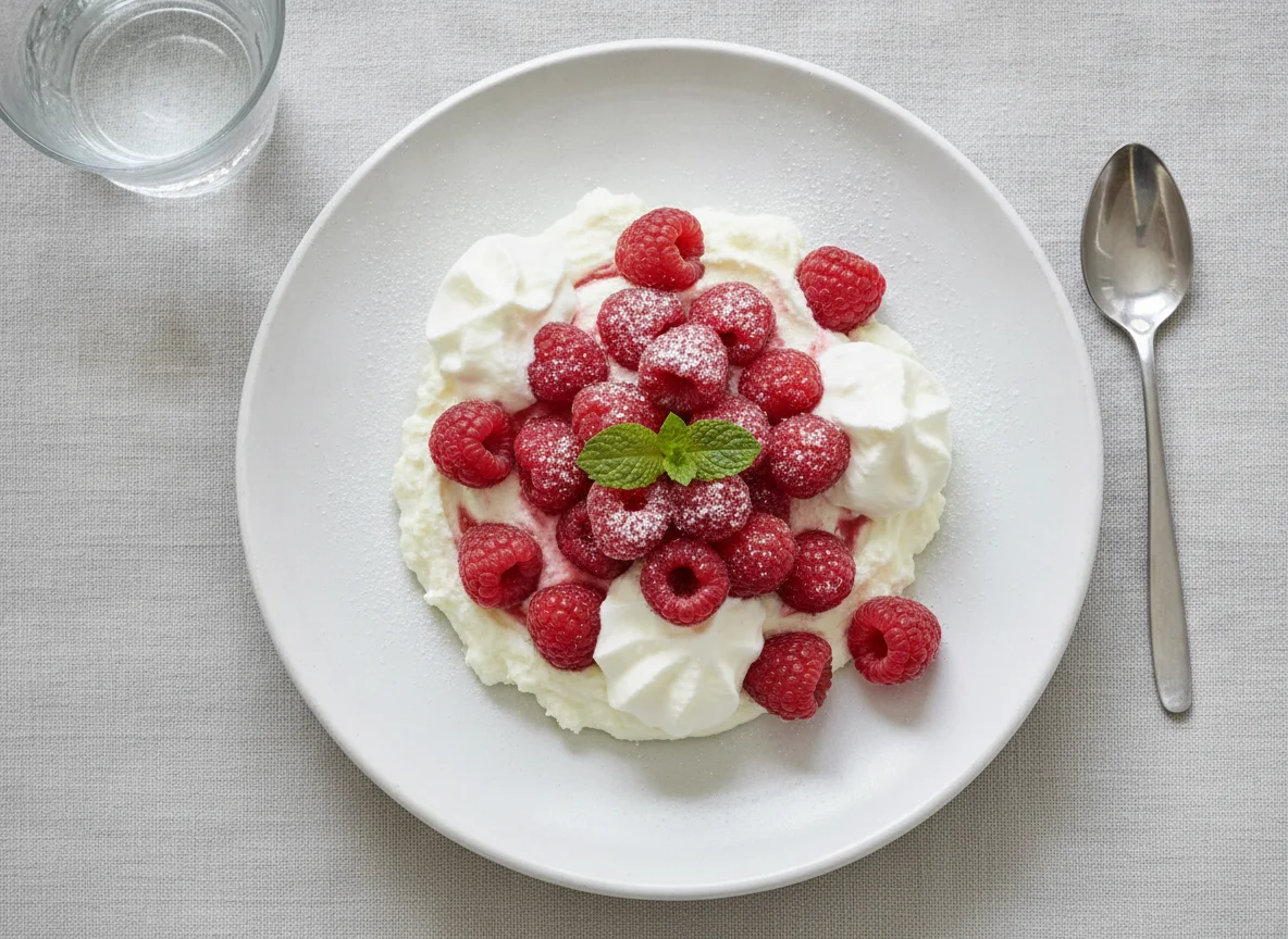 Himbeer-Quark-Dessert photo