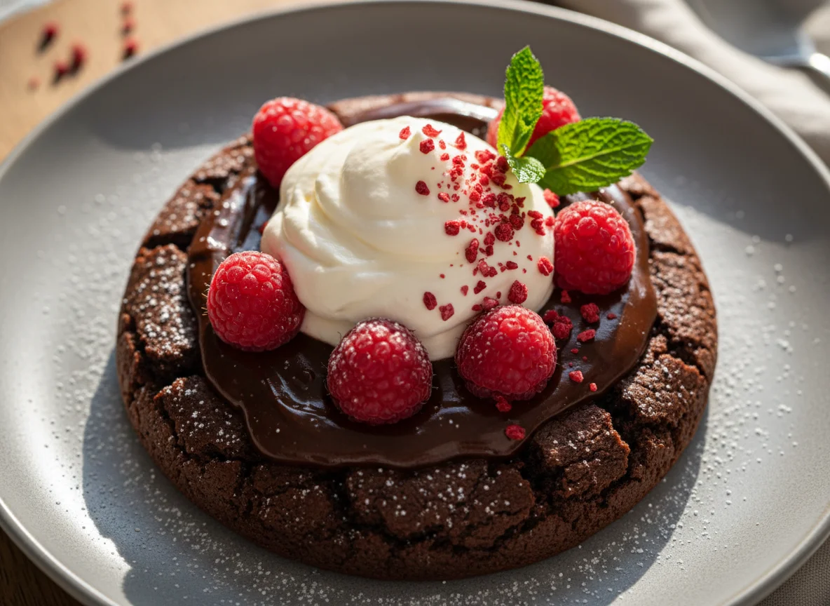 Himbeer-Romantik Brownie-Cookie photo