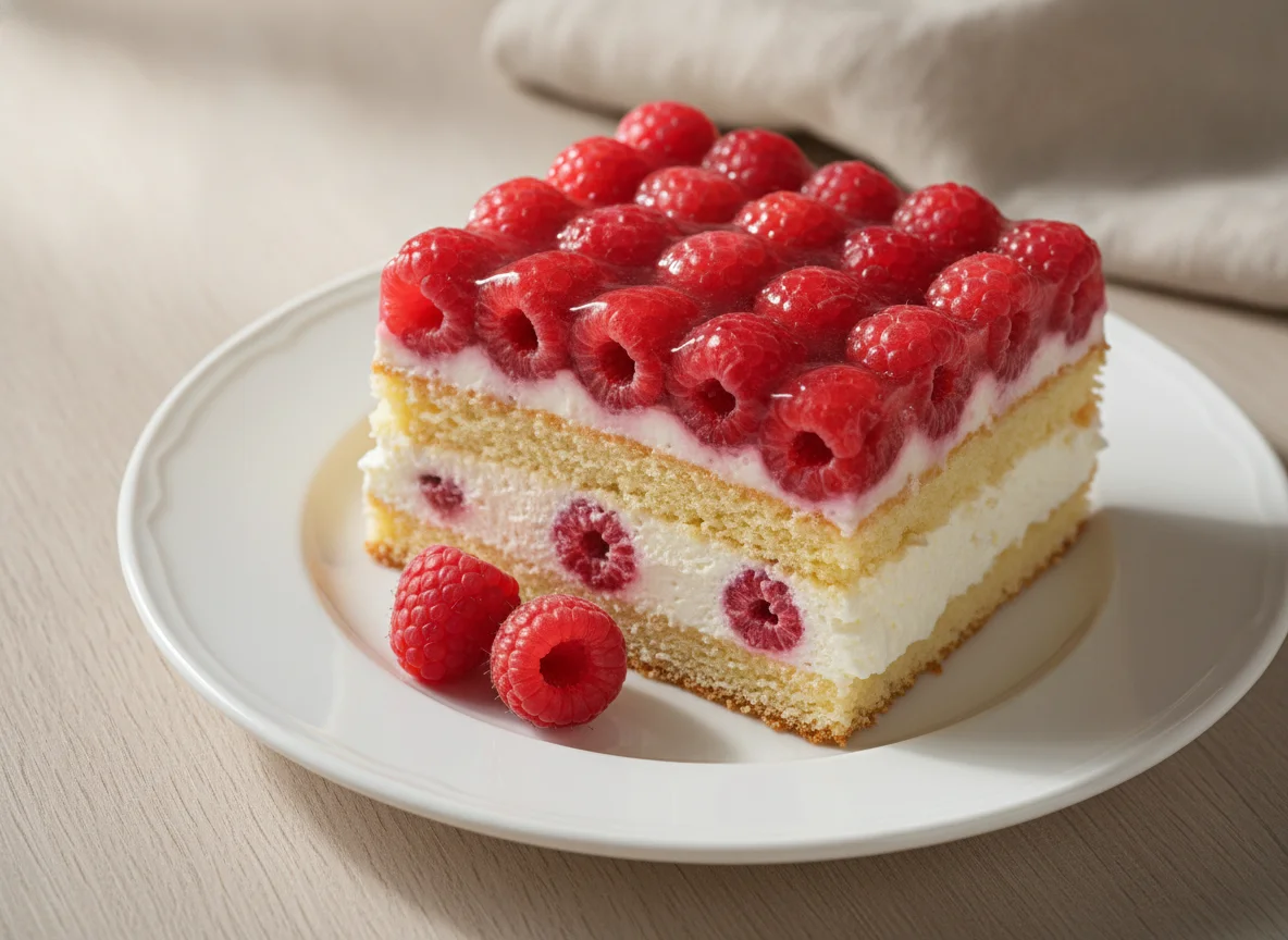 Himbeer-Sahneschnitte photo