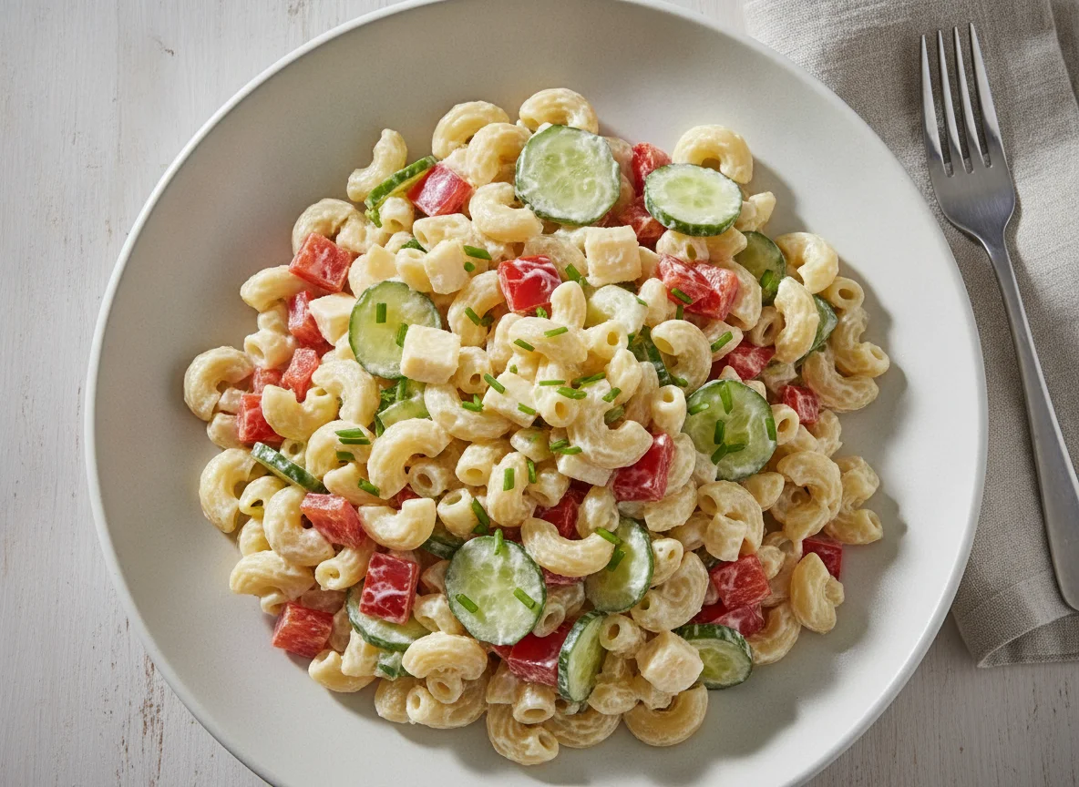 Hörnlisalat mit Gemüse photo